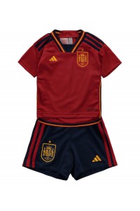 Spanje Babytruitje Thuis tenue Kind WK 2022 Korte Mouw (+ Korte broeken)